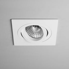 Astro Taro Square Single Light Fire Rated Adjustable Recessed Ceiling Fitting In White Finish