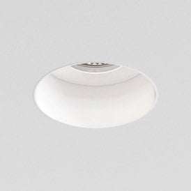 Astro Trimless Slimline Round Fire Rated IP65 Fixed Downlight - White