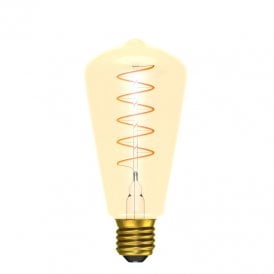4W Very Warm White Dimmable LED Spiral Decorative Filament Squirrel Cage Bulb - Screw Cap