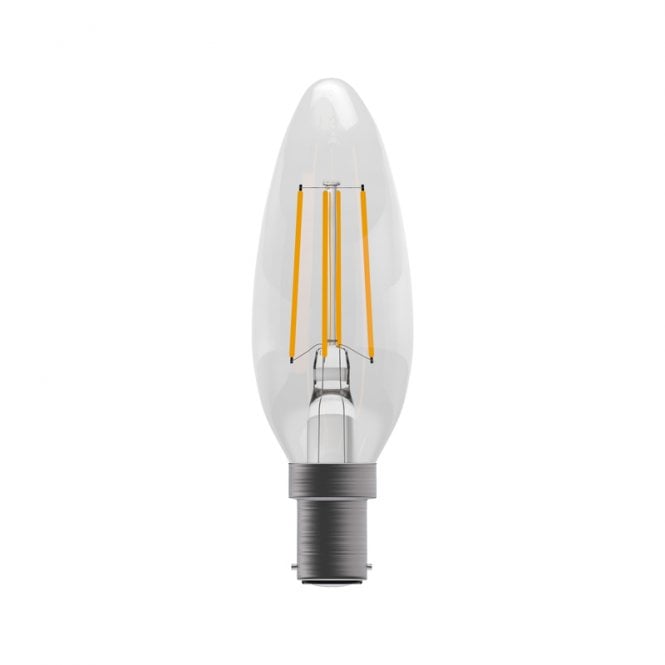 Bell Lighting Bell 3.3W Warm White Dimmable LED Decorative Filament Candle Bulb - Small Bayonet Cap