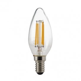 Bell 3.3W Warm White Dimmable LED Decorative Filament Candle Bulb - Small Screw Cap