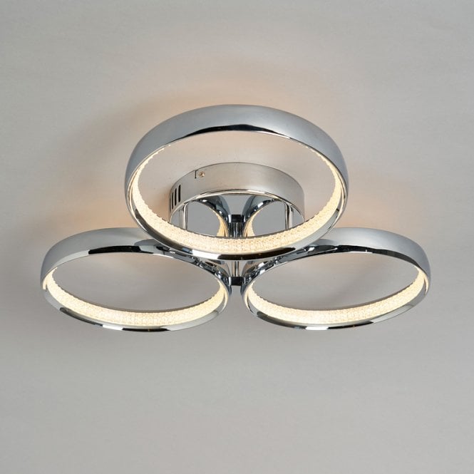 BHS Lighting Lena LED 3 Light Flush Light - Chrome