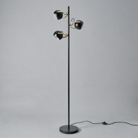 Rowan 3 Light Floor Lamp - Black