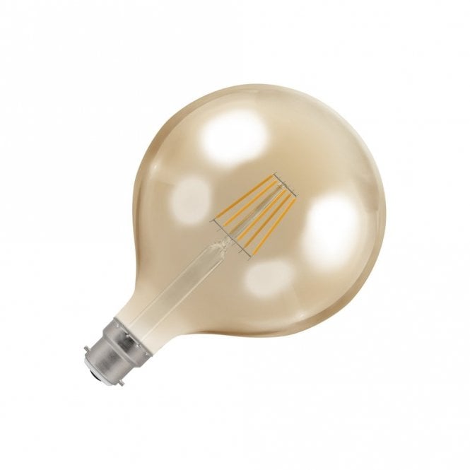 Crompton 7.5w Very Warm White Dimmable LED Decorative Filament 12cm Bayonet Cap Globe Bulb