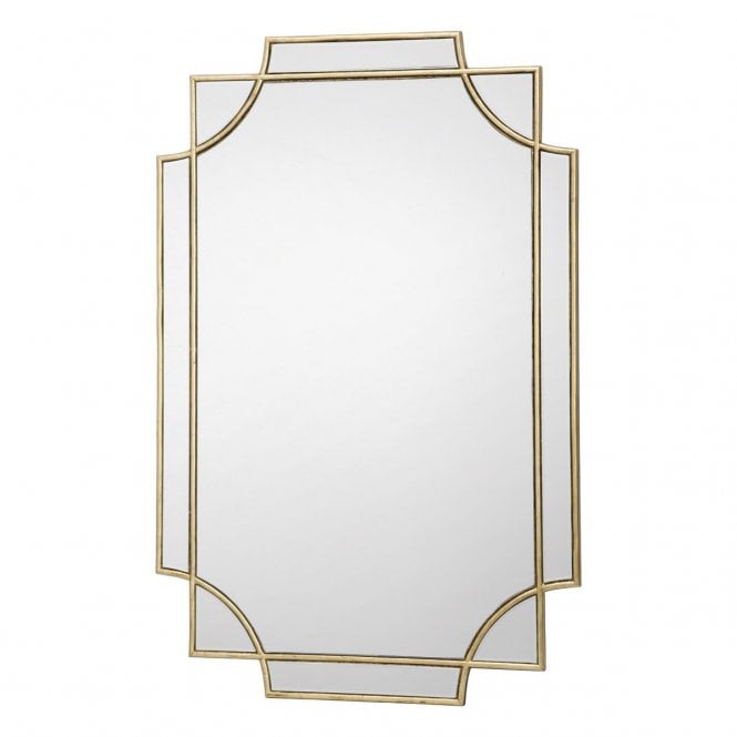 Dar Homewares Dar Guapo Decorative Rectangular Mirror in Gilded Gold