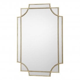 Dar Guapo Decorative Rectangular Mirror in Gilded Gold