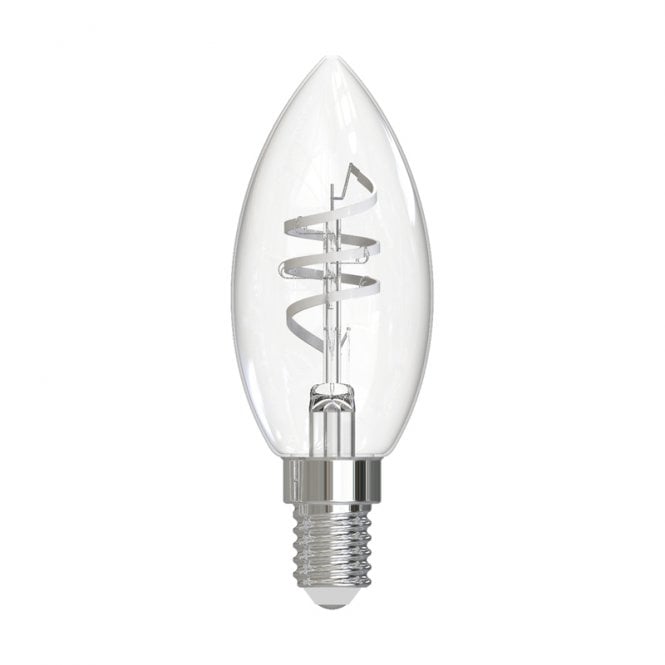Dar Lighting 4.6W LED Cool White Dimmable Decorative Filament Candle Bulb - Small Screw Cap - Pack of 6