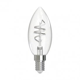 4.6W LED Cool White Dimmable Decorative Filament Candle Bulb - Small Screw Cap - Pack of 6