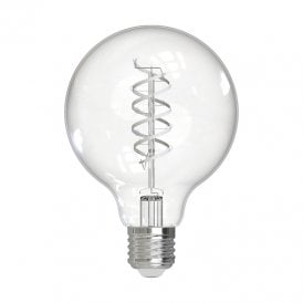 8W LED Dimmable Decorative Filament Globe - Screw Cap - Pack of 6