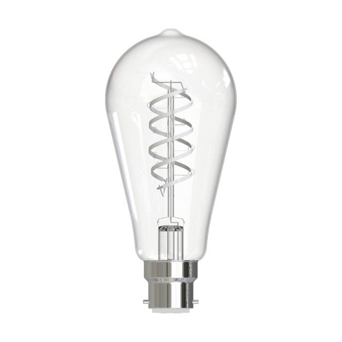 Dar Lighting 8W LED Dimmable Decorative Filament GLS Bulb - Bayonet Cap - Pack of 6