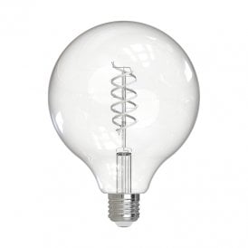 8W LED Dimmable Large Decorative Filament Globe - Screw Cap - Pack of 4