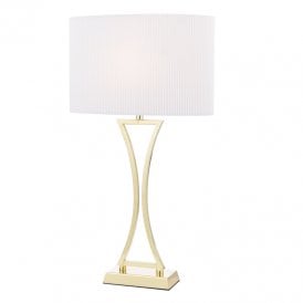 Celine Single Light Table Lamp In Polished Gold Finish