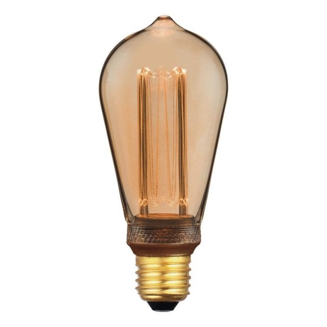 Dar Lighting Dar 3.5W Warm White 120lm Dimmable LED Vintage Decorative Filament Squirrel Cage Bulb - Screw Cap