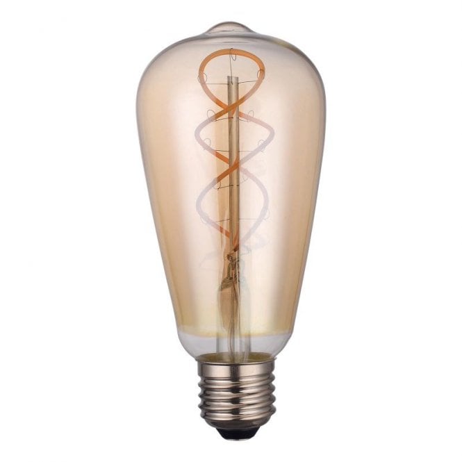 Dar Lighting Dar 4W Warm White 160lm Dimmable LED Vintage Decorative Filament Squirrel Cage Bulb - Screw Cap