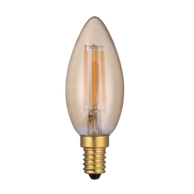 Dar Lighting Dar 4W Warm White 250lm Dimmable LED Vintage Decorative Filament Candle Bulb - Small Screw Cap