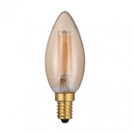 Dar 4W Warm White 250lm Dimmable LED Vintage Decorative Filament Candle Bulb - Small Screw Cap