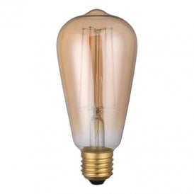 Dar 4W Warm White 300lm Dimmable LED Vintage Decorative Filament Squirrel Cage Bulb - Screw Cap