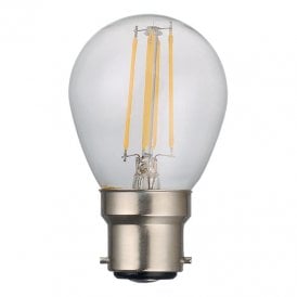 Dar 4W Warm White 400lm Dimmable LED Decorative Filament Golf Ball Bulb - Bayonet Cap