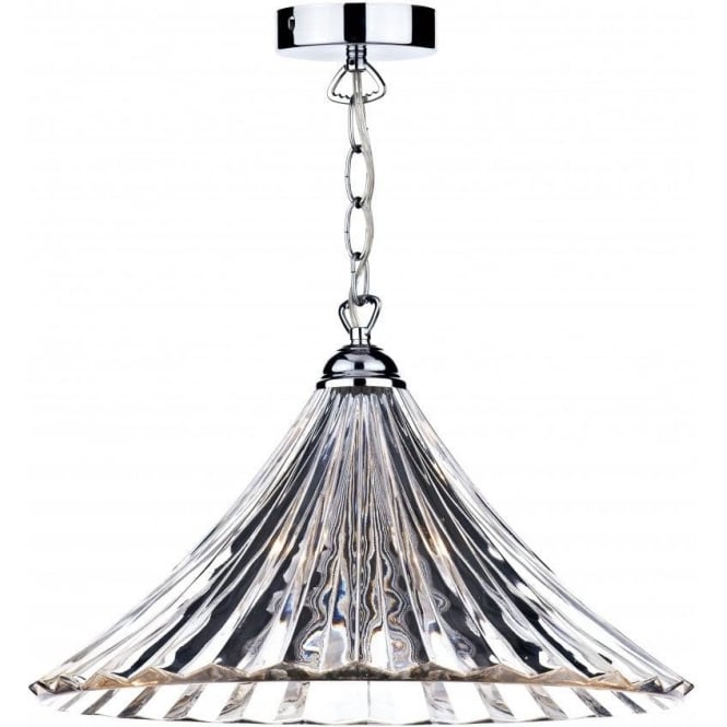 Dar Lighting Dar Ardeche Single Light Ceiling Fitting with Clear Glass