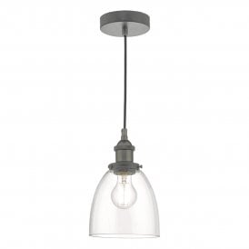 Dar Arvin Single Light Ceiling Bar Pendant In Antique Chrome Finish