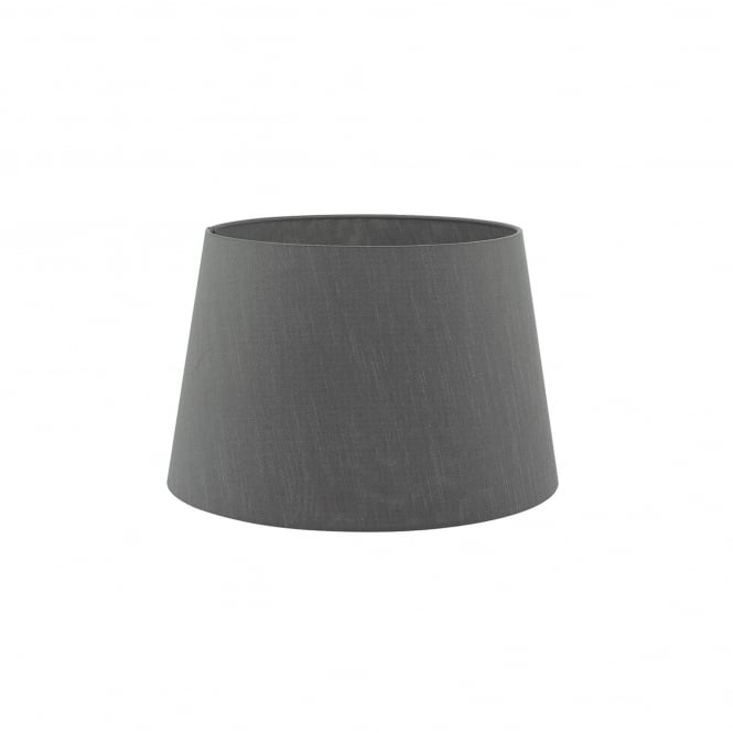 Dar Lighting Dar Cezanne 35cm Slate Grey Faux Silk Tapered Drum Shade