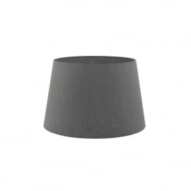 Dar Cezanne 35cm Slate Grey Faux Silk Tapered Drum Shade