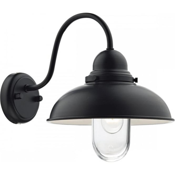 Dar Lighting Dar Dynamo Outdoor Single Light Wall Fitting In Black Finish