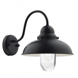 Dar Dynamo Outdoor Single Light Wall Fitting In Black Finish