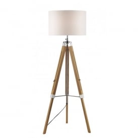 Dar Easel Single Light Wooden Tripod Floor Lamp