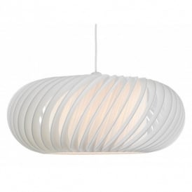 Dar Explorer Large Ceiling Light Pendant Shade in White Finish