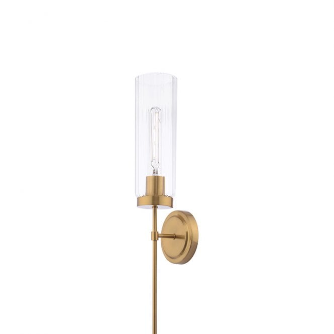 Dar Lighting Dar Jodelle Wall Light In Polished Bronze Finish