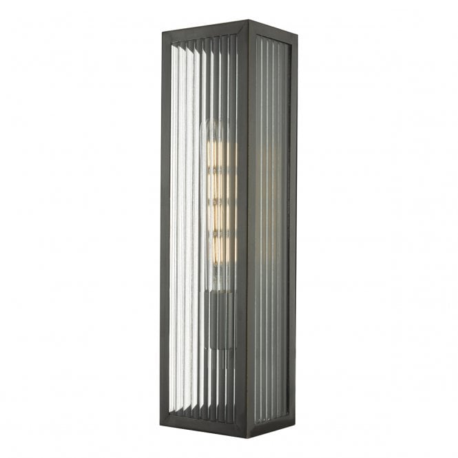 Dar Lighting Dar Keegan Single Light Outdoor Wall Light in Bronze Finish