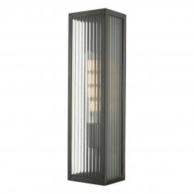 Dar Keegan Single Light Outdoor Wall Light in Bronze Finish