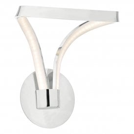 Dar Killian Single Light LED Wall Fitting In Polished Chrome Finish