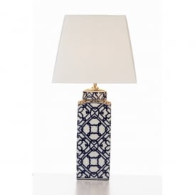 Dar Mystic Single Light Patterned Table Lamp Base Only