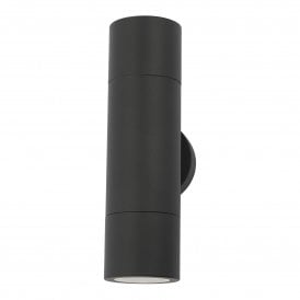 Dar Ortega 2 Light Outdoor Wall Fitting in Matt Black Finish