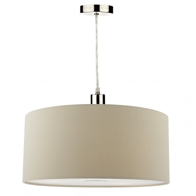 Dar Lighting Dar Ronda Easy Fit 40cm Pendant Shade In Ecru Finish