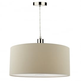 Dar Ronda Easy Fit 40cm Pendant Shade In Ecru Finish