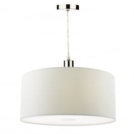 Dar Ronda Easy Fit 40cm Pendant Shade In White Finish