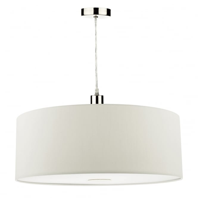 Dar Lighting Dar Ronda Easy Fit 60cm Pendant Shade In White Finish