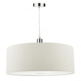 Dar Ronda Easy Fit 60cm Pendant Shade In White Finish
