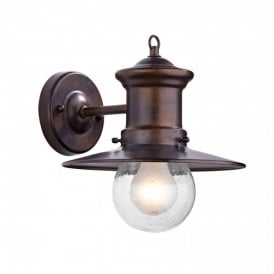 Dar Sedgewick Single Light Outdoor Wall Fixture in a Bronze Finish