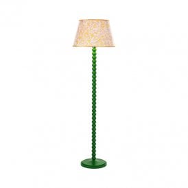 Dar Spool Floor Lamp Base Only In Gloss Green Finish