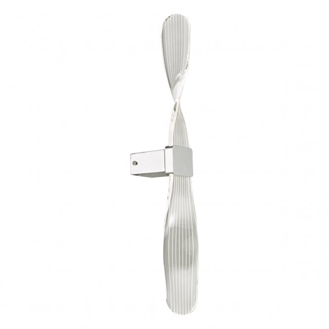 Dar Lighting Dar Twist Single Light Wall Fitting in Silver
