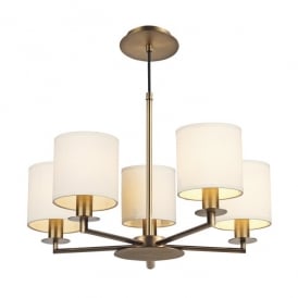 Dar Tyler 5 Light Multi Arm Ceiling Fitting Only In Rustic Bronze Finish