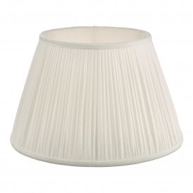 Dar Ulyana 35cm Ivory Faux Silk Tapered Pleat Drum Shade