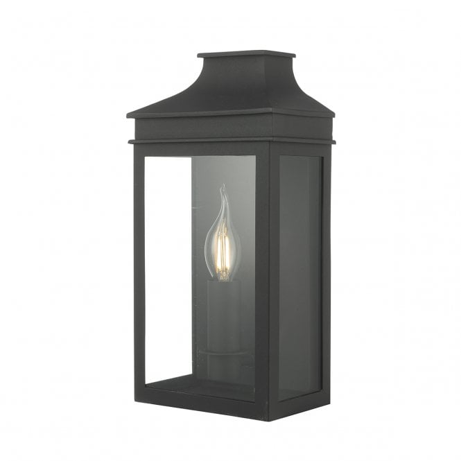 Dar Lighting Dar Vapour Single Light Outdoor Wall Fitting in Black Finish