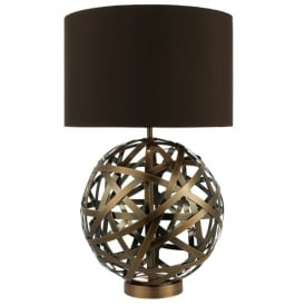Dar Voyage Single Light Table Lamp in Antique Copper Finish