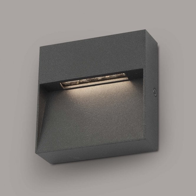 Dar Lighting Dar Yukon Single Integrated LED Wall Fitting in Anthracite Finish