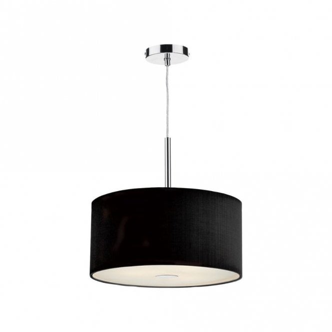Dar Lighting ZAR1022 Zaragoza 3 Light Small Pendant Fitting In Black